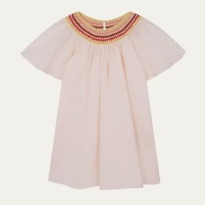 Chloe Girl’s Dress W/ Multicolor Crotched Detail.